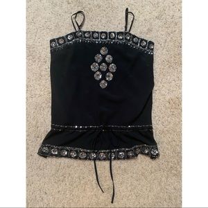 Black and sequin cami, size Small